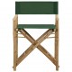 Καρέκλες σκηνοθέτη πτυσσόμενες σετ δύο τεμαχίων από μπαμπού με πράσινο ύφασμα
