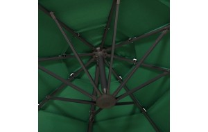Ομπρέλα 4 επιπέδων πράσινη με ιστό αλουμινίου 3x3 μ
