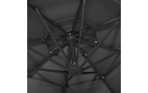 Ομπρέλα 4 επιπέδων ανθρακί με ιστό αλουμινίου 3x3 μ