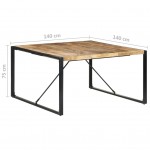 Τραπέζι από ακατέργαστο ξύλο μάνγκο 140x140x75 εκ