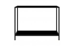  Τραπέζι Κονσόλα Μαύρο 100 x 35 x 75 εκ. από Ψημένο Γυαλί