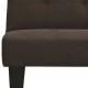 Καναπές - Κρεβάτι Σκούρο Καφέ Υφασμάτινος