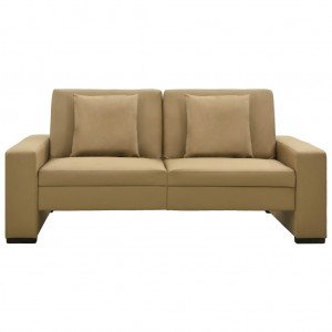  Καναπές - Κρεβάτι Καπουτσίνο από Συνθετικό Δέρμα