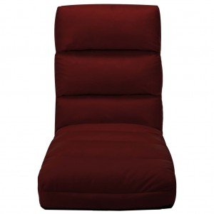  Καρέκλα Δαπέδου Πτυσσόμενη Μπορντό από Συνθετικό Δέρμα