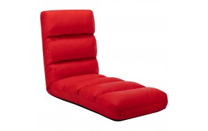  Καρέκλα δαπέδου πτυσσόμενη κόκκινη από συνθετικό δέρμα