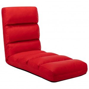  Καρέκλα Δαπέδου Πτυσσόμενη Κόκκινη από Συνθετικό Δέρμα