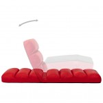 Καρέκλα δαπέδου πτυσσόμενη κόκκινη από συνθετικό δέρμα