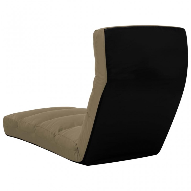 Καρέκλα δαπέδου πτυσσόμενη καπουτσίνο από συνθετικό δέρμα