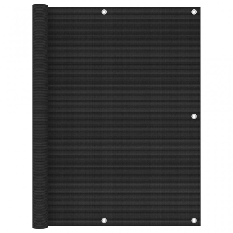 Διαχωριστικό Βεράντας Μαύρο 120 x 400 εκ. από HDPE