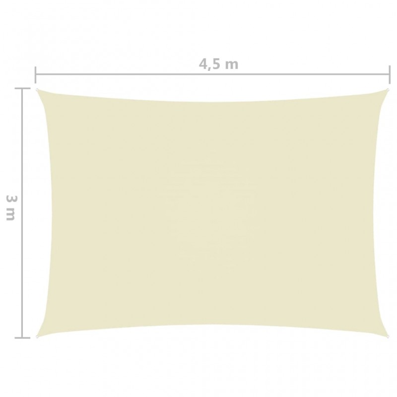 Πανί Σκίασης Ορθογώνιο Κρεμ 3 x 4,5 μ. από Ύφασμα Oxford