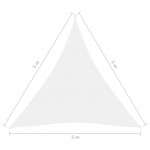 Πανί Σκίασης Τρίγωνο Λευκό 5 x 5 x 5 μ. από Ύφασμα Oxford