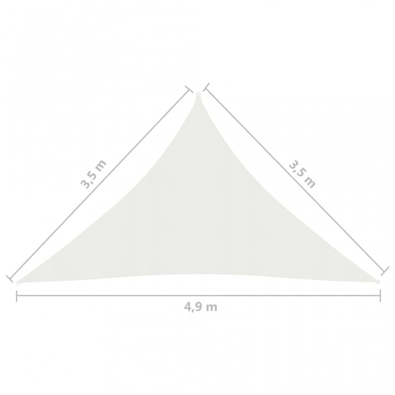 Πανί Σκίασης Λευκό 3,5 x 3,5 x 4,9 μ. από HDPE 160 γρ./μ²