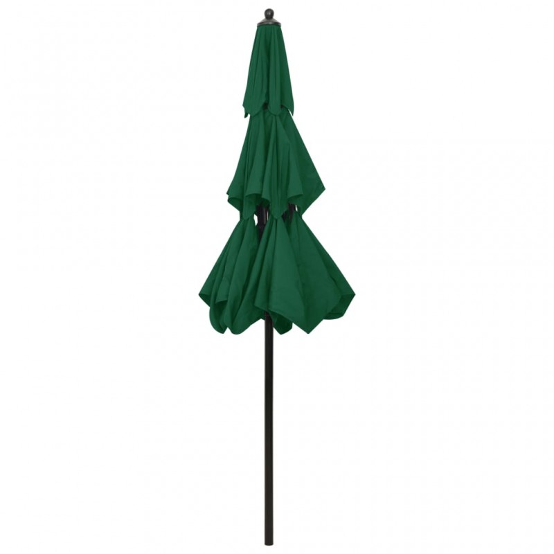 Ομπρέλα 3 Επιπέδων Πράσινη 2,5 μ. με Ιστό Αλουμινίου