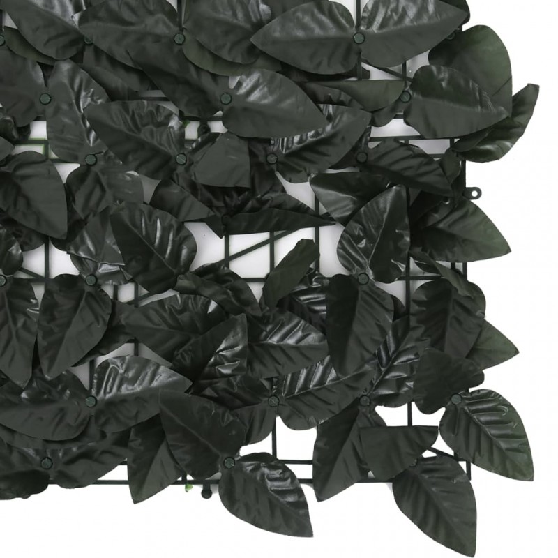 Διαχωριστικό Βεράντας με Φύλλα Σκούρο Πράσινο 300 x 75 εκ.