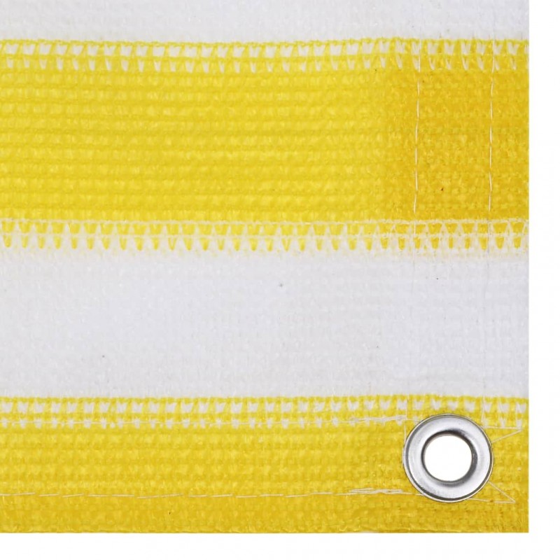 Διαχωριστικό Βεράντας Κίτρινο / Λευκό 120 x 600 εκ. από HDPE