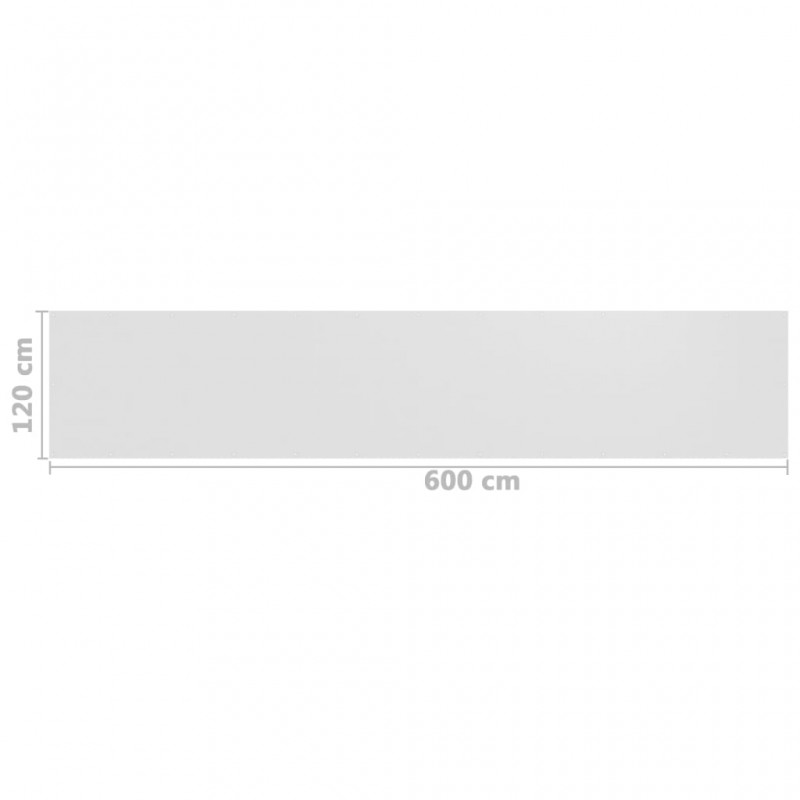 Διαχωριστικό Βεράντας Λευκό 120 x 600 εκ. από HDPE