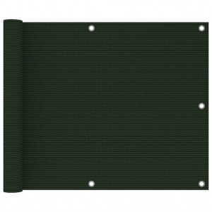 Διαχωριστικό Βεράντας Σκούρο Πράσινο 75 x 500 εκ. από HDPE