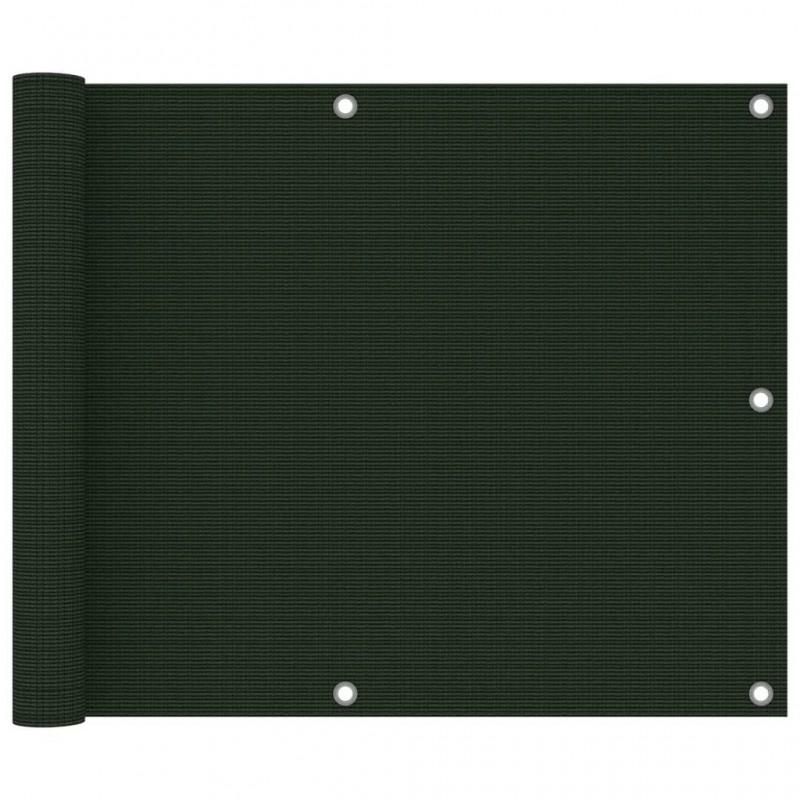 Διαχωριστικό Βεράντας Σκούρο Πράσινο 75 x 500 εκ. από HDPE
