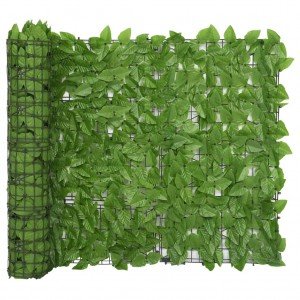  Διαχωριστικό Βεράντας με Πράσινα Φύλλα 600 x 100 εκ.