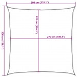 Πανί Σκίασης Μαύρο 3 x 3 μ. από HDPE 160 γρ./μ²