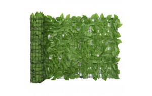 Διαχωριστικό Βεράντας με Πράσινα Φύλλα 500 x 75 εκ.