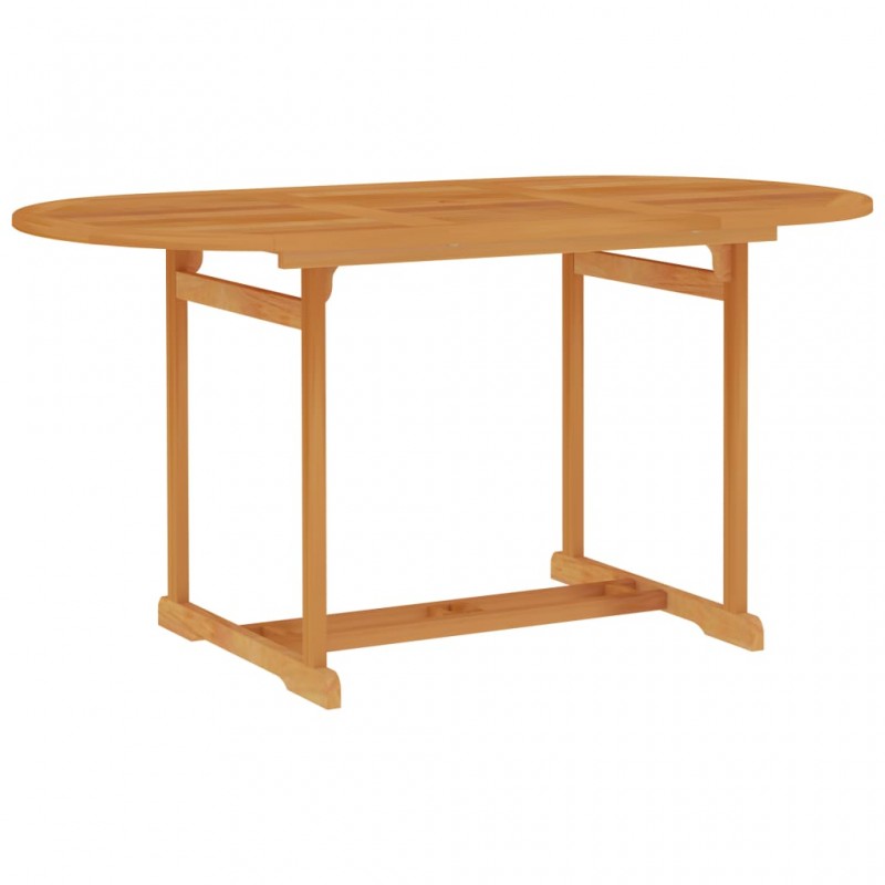 Τραπέζι κήπου από μασίφ ξύλο teak 150x90x75 εκ