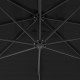 Ομπρέλα Κρεμαστή Μαύρη 300 εκ. με Ατσάλινο Ιστό