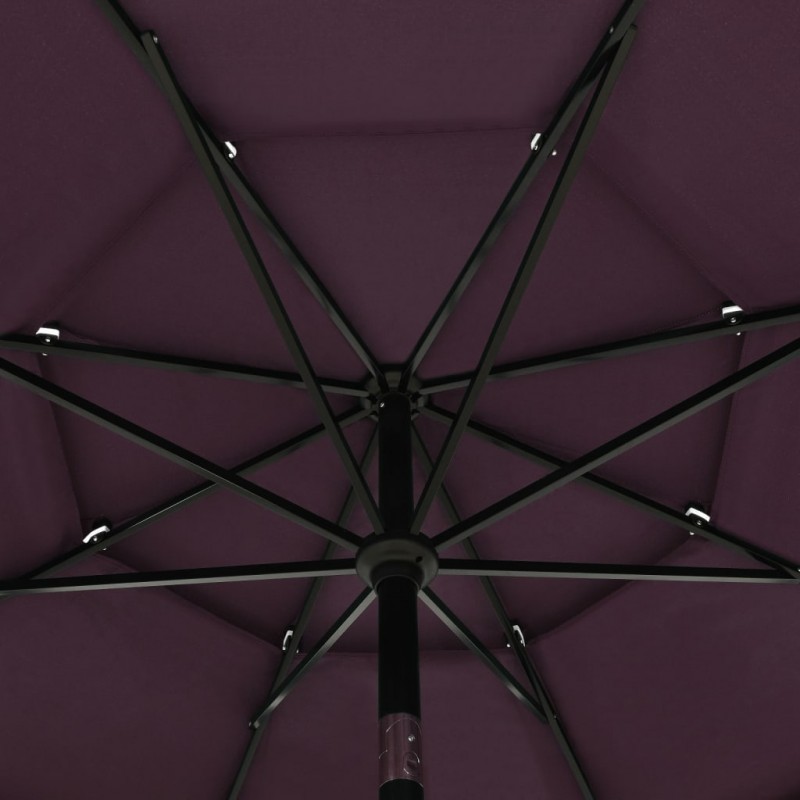 Ομπρέλα 3 Επιπέδων Μπορντό 3,5 μ. με Ιστό Αλουμινίου