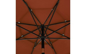 Ομπρέλα 3 Επιπέδων Τερακότα 3,5 μ. με Ιστό Αλουμινίου