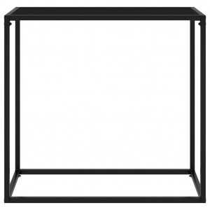 Τραπέζι Κονσόλα Μαύρο 80 x 35 x 75 εκ. από Ψημένο Γυαλί
