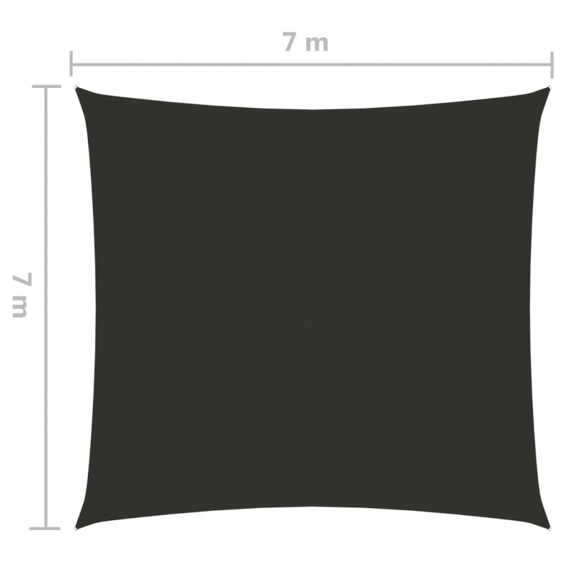 Πανί Σκίασης Τετράγωνο Ανθρακί 7 x 7 μ. από Ύφασμα Oxford