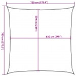 Πανί Σκίασης Μαύρο 7 x 7 μ. από HDPE 160 γρ./μ²