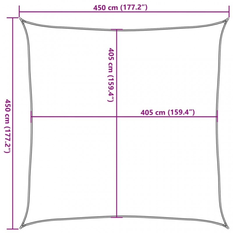Πανί Σκίασης Ανοιχτό Πράσινο 4,5 x 4,5 μ. από HDPE 160 γρ./μ² Πανί Σκίασης Ανοιχτό Πράσινο 4,5 x 4,5 μ. από HDPE 160 γρ./μ²