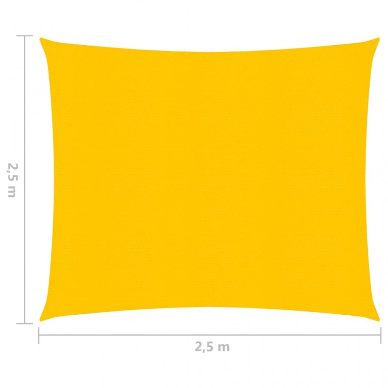 Πανί Σκίασης Κίτρινο 2,5 x 2,5 μ. από HDPE 160 γρ./μ²