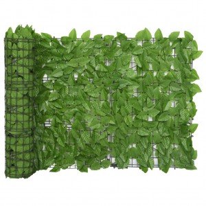 Διαχωριστικό Βεράντας με Φύλλα Πράσινο 600 x 75 εκ.