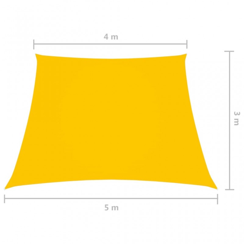 Πανί Σκίασης Τραπέζιο Κίτρινο 4 x 5 x 3 μ. από Ύφασμα Oxford
