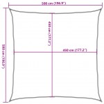 Πανί Σκίασης Μαύρο 5 x 5 μ. από HDPE 160 γρ./μ²