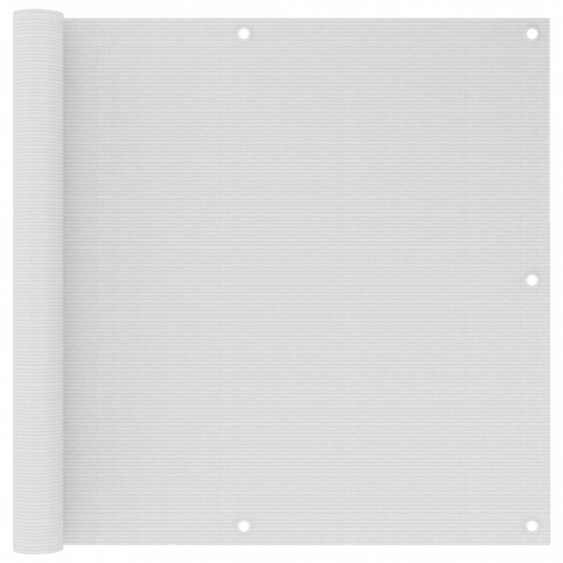 Διαχωριστικό Βεράντας Λευκό 90 x 500 εκ. από HDPE