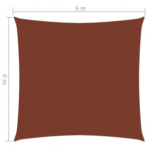  Πανί Σκίασης Τετράγωνο Τερακότα 6 x 6 μ. από Ύφασμα Oxford