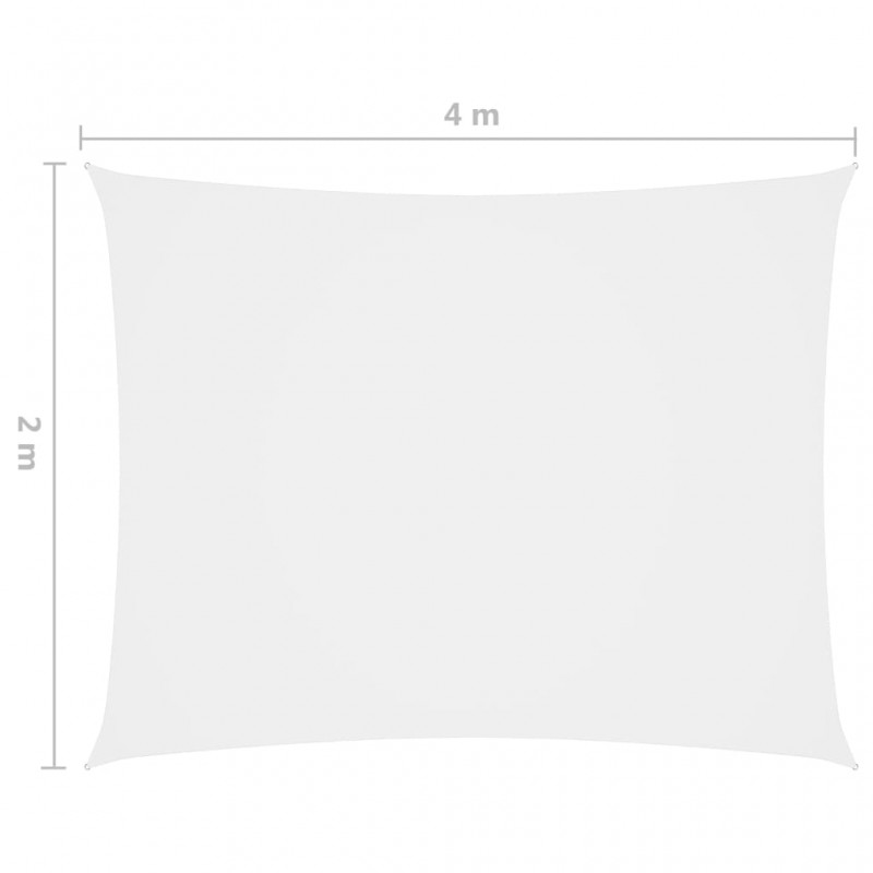 Πανί Σκίασης Ορθογώνιο Λευκό 2 x 4 μ. από Ύφασμα Oxford