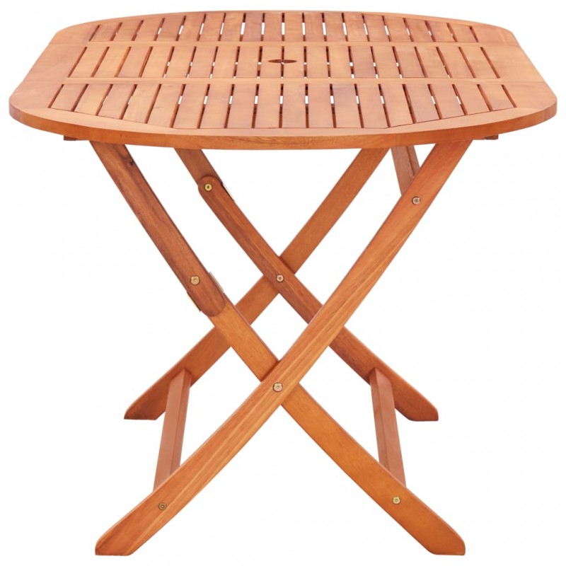 Τραπέζι κήπου πτυσσόμενο από μασίφ ξύλο ευκάλυπτου 160x85x74 εκ