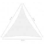 Πανί Σκίασης Τρίγωνο Λευκό 4,5 x 4,5 x 4,5 μ. από Ύφασμα Oxford
