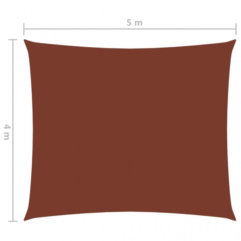 Πανί Σκίασης Ορθογώνιο Τερακότα 4 x 5 μ. από Ύφασμα Oxford