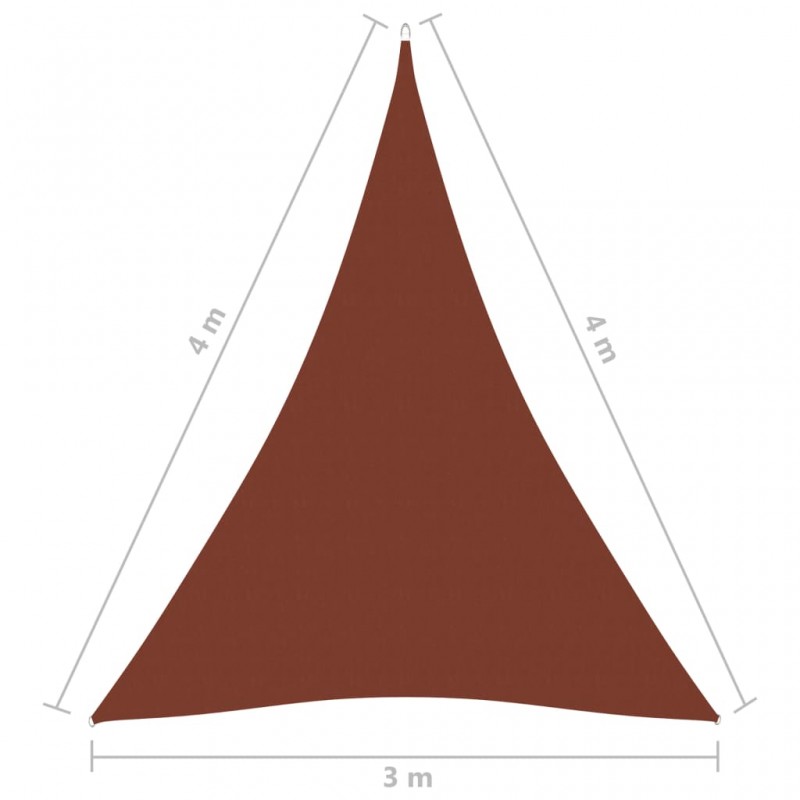 Πανί Σκίασης Τρίγωνο Τερακότα 3 x 4 x 4 μ. από Ύφασμα Oxford