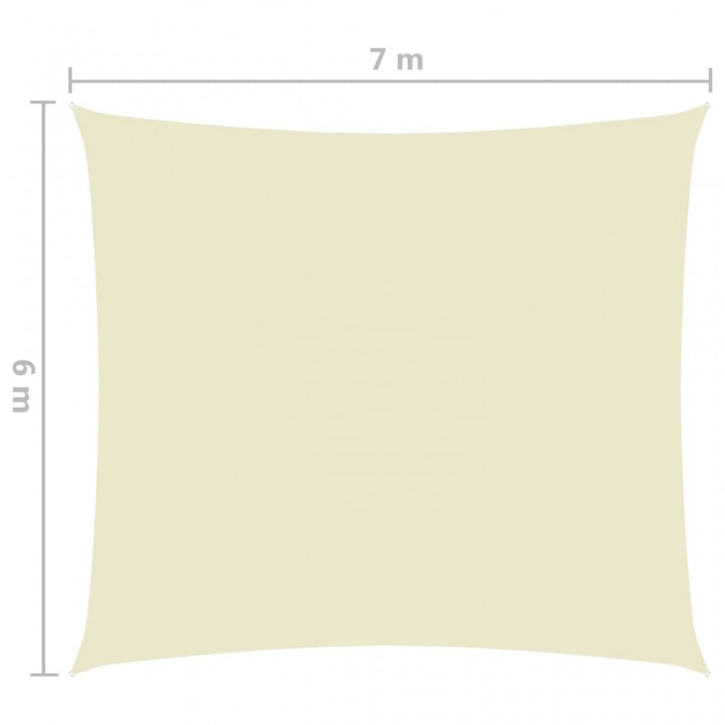Πανί Σκίασης Ορθογώνιο Κρεμ 6 x 7 μ. από Ύφασμα Oxford