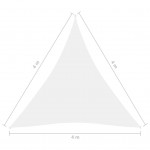 Πανί Σκίασης Τρίγωνο Λευκό 4 x 4 x 4 μ. από Ύφασμα Oxford