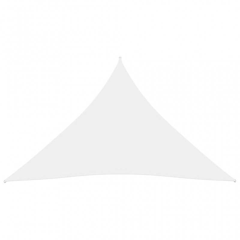Πανί Σκίασης Τρίγωνο Λευκό 5 x 6 x 6 μ. από Ύφασμα Oxford