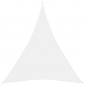 Πανί Σκίασης Τρίγωνο Λευκό 5 x 7 x 7 μ. από Ύφασμα Oxford