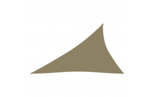 Πανί Σκίασης Τρίγωνο Μπεζ 4 x 5 x 6,4 μ. από Ύφασμα Oxford