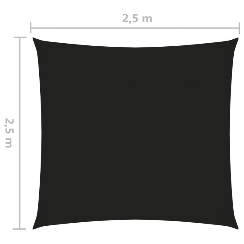 Πανί Σκίασης Τετράγωνο Μαύρο 2,5 x 2,5 μ. από Ύφασμα Oxford